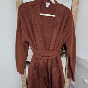 stars above Rust Brown Plush Robe